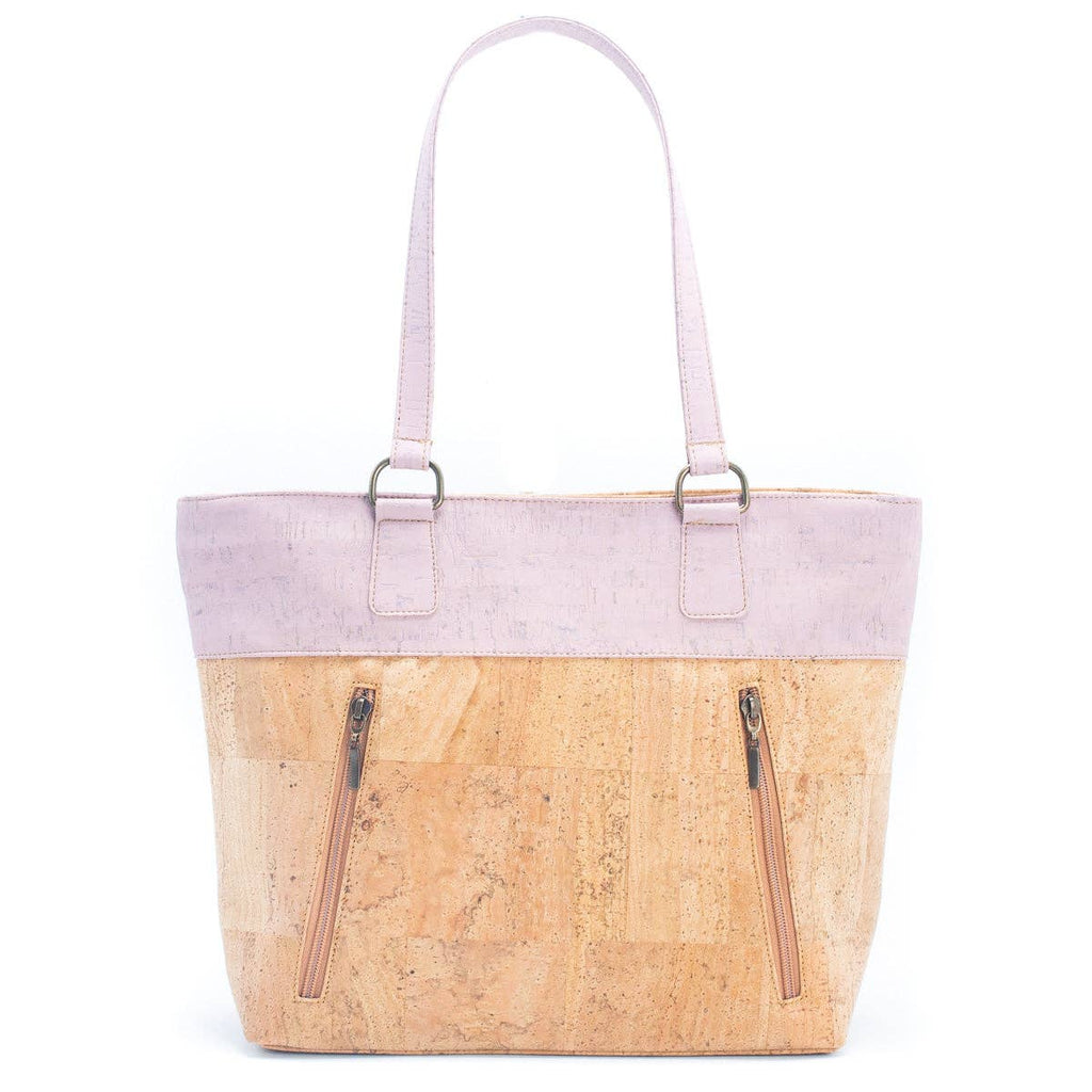 Cork with Color Charcoal style zipper women handbag BAGP-116 Corkadia