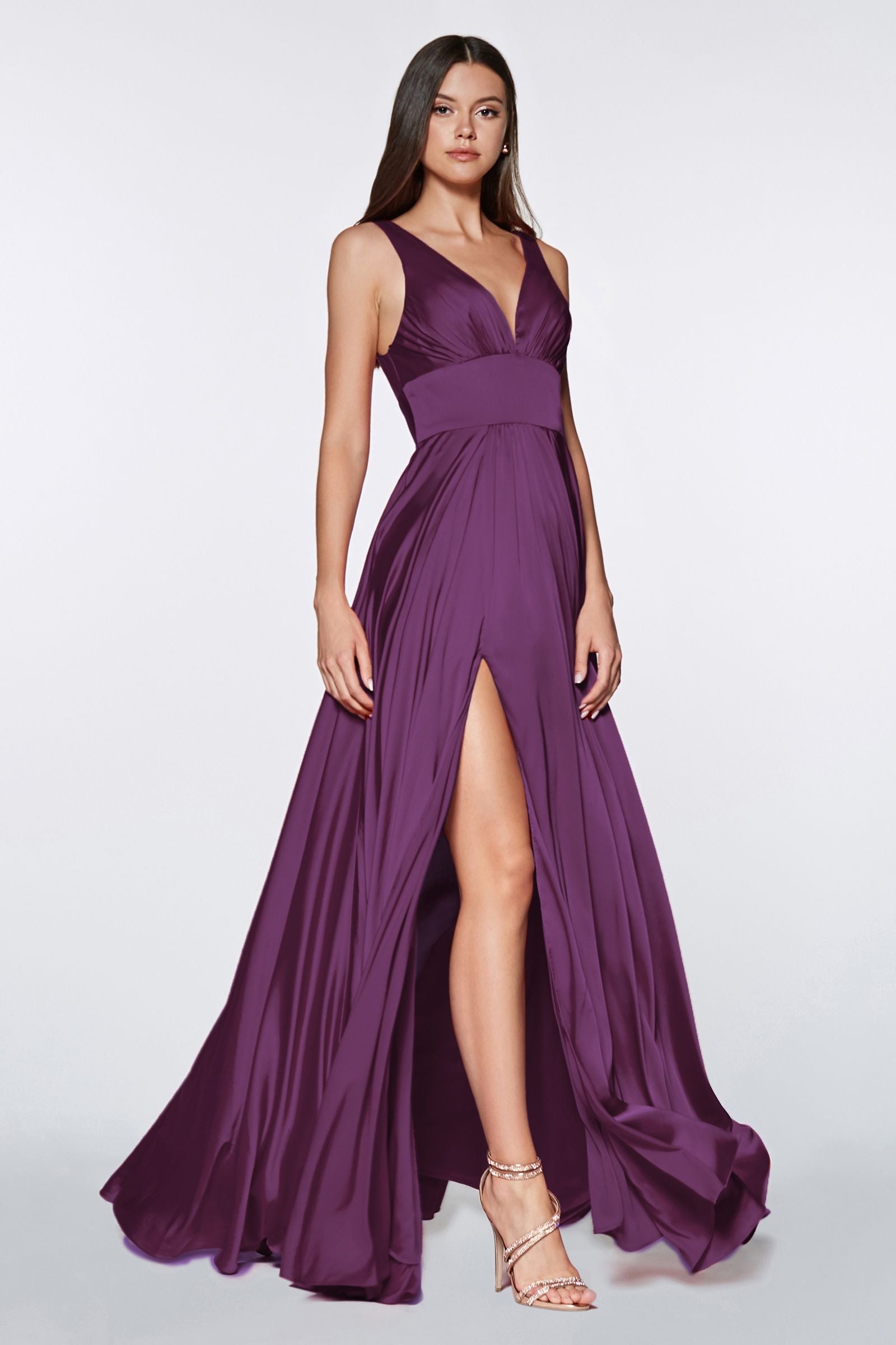 Soft Satin A-Line Dress Tux-USA