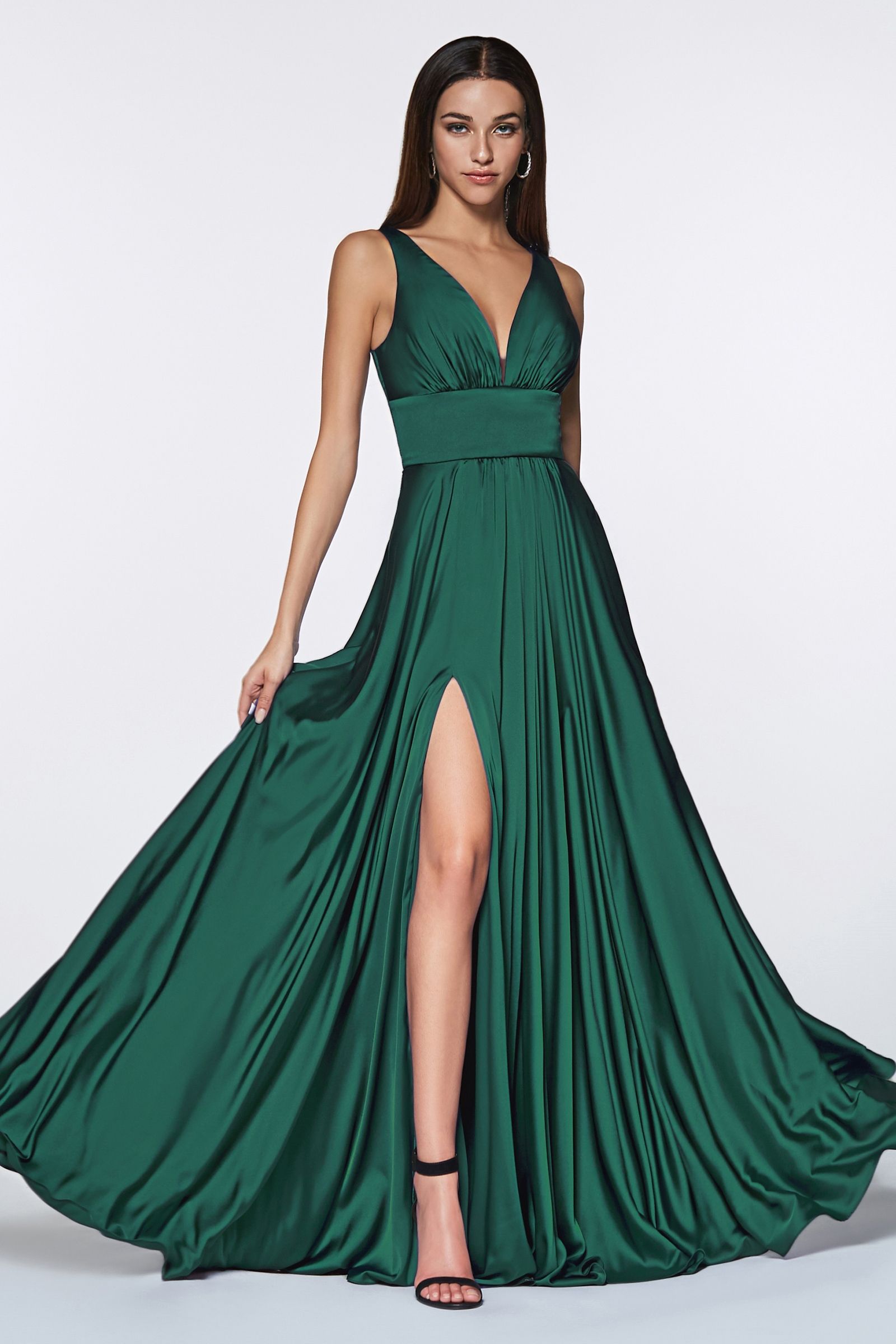 Soft Satin A-Line Dress Tux-USA