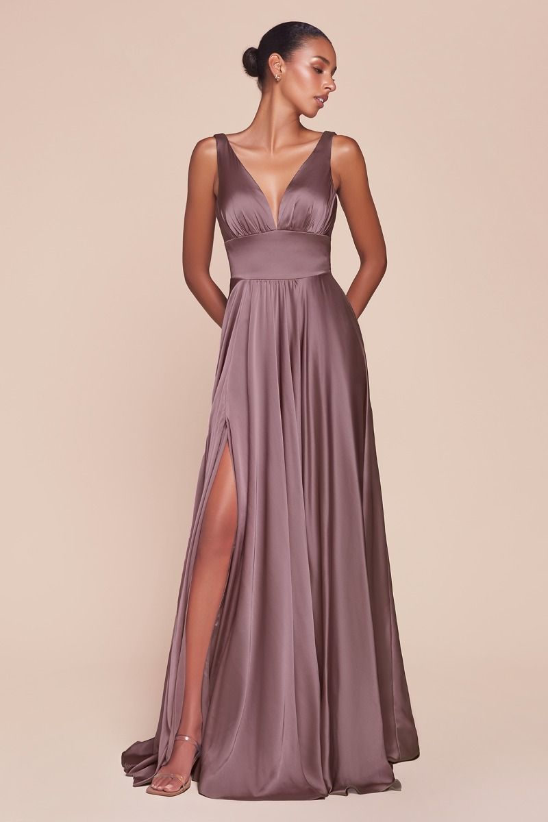 Soft Satin A-Line Dress Tux-USA