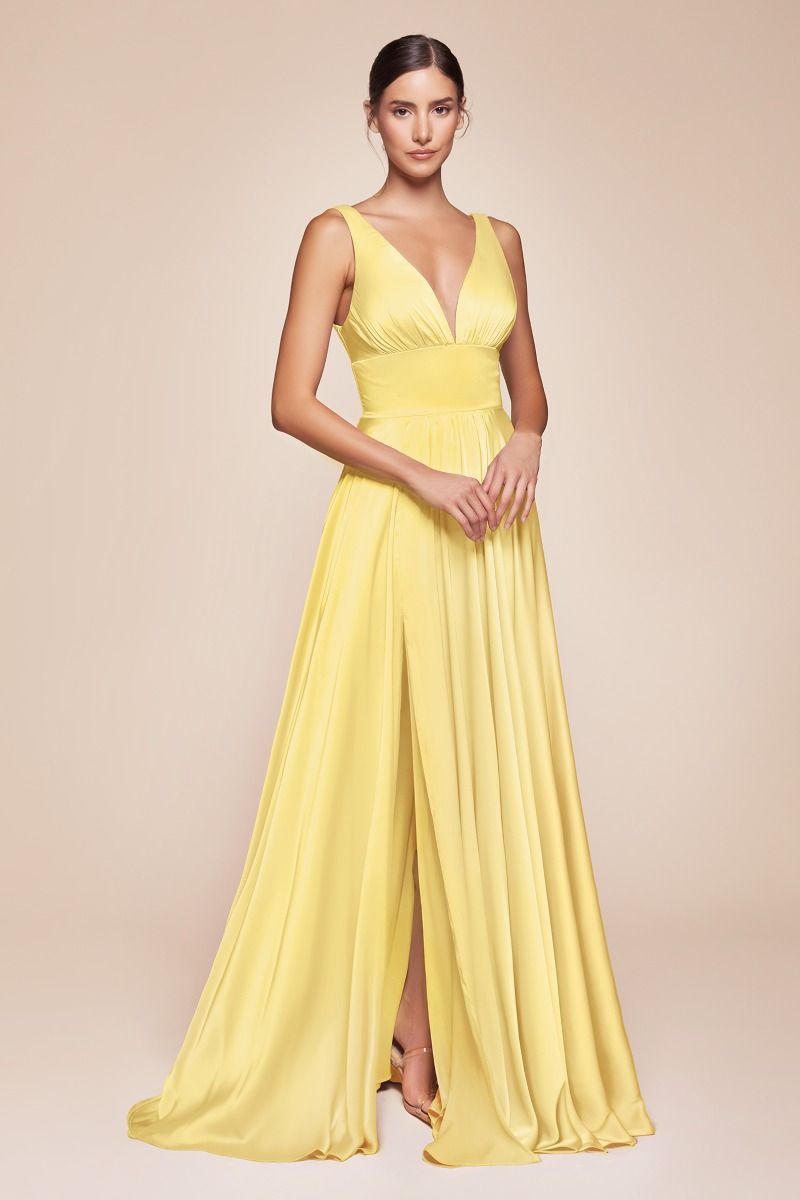 Soft Satin A-Line Dress Tux-USA