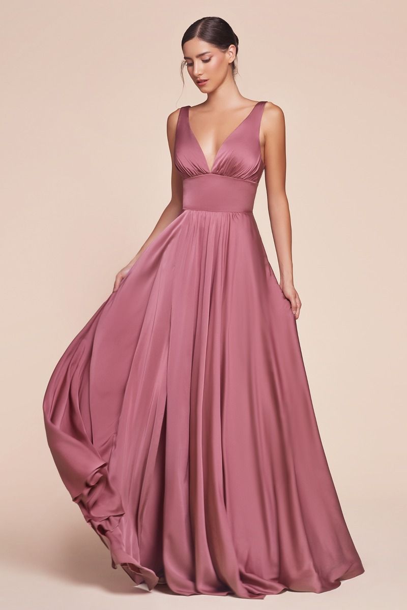 Soft Satin A-Line Dress Tux-USA