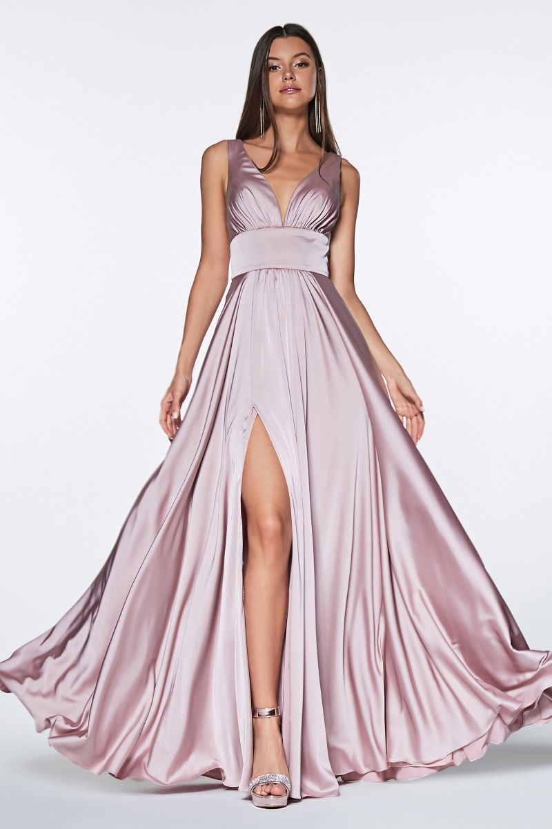 Soft Satin A-Line Dress Tux-USA