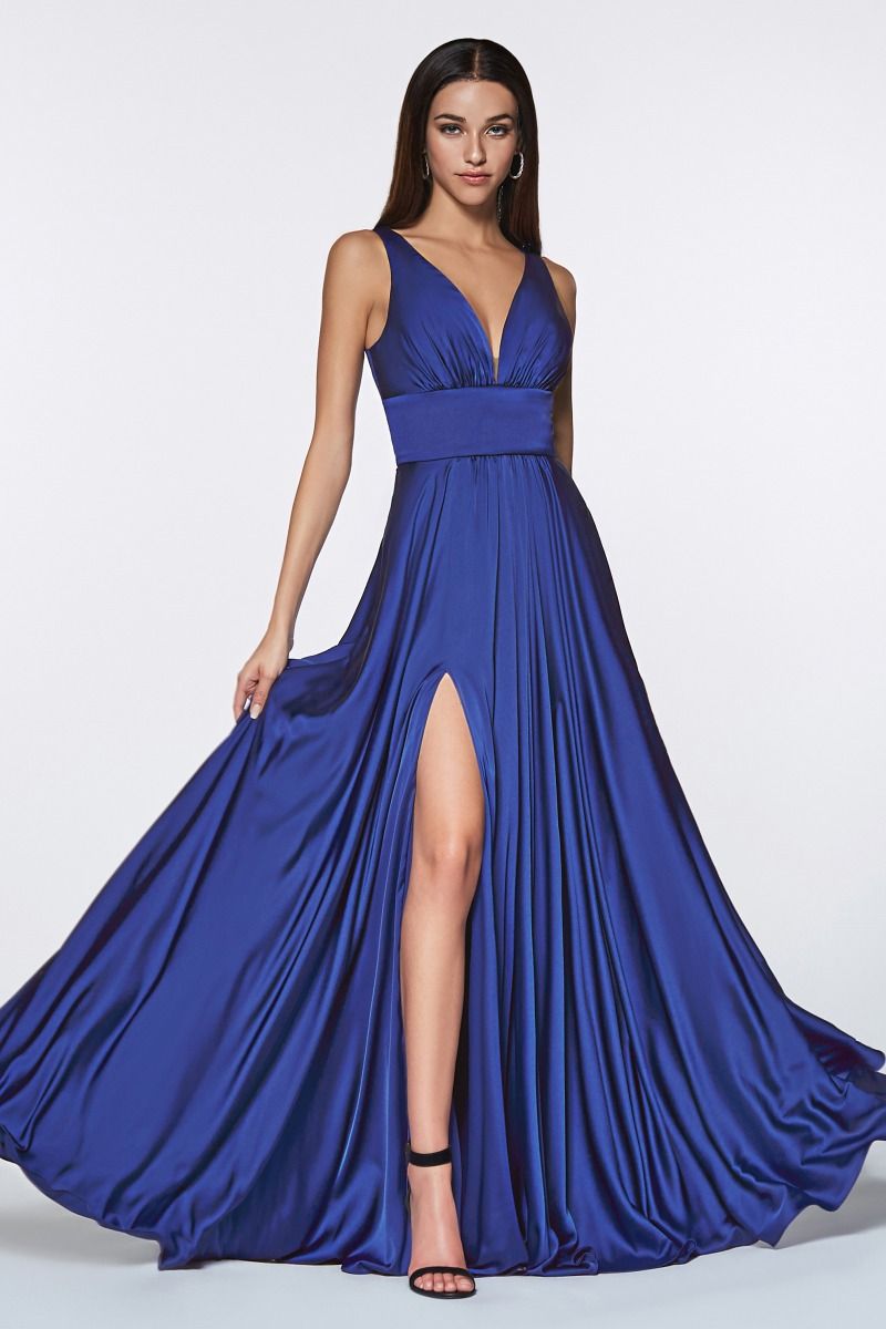 Soft Satin A-Line Dress Tux-USA