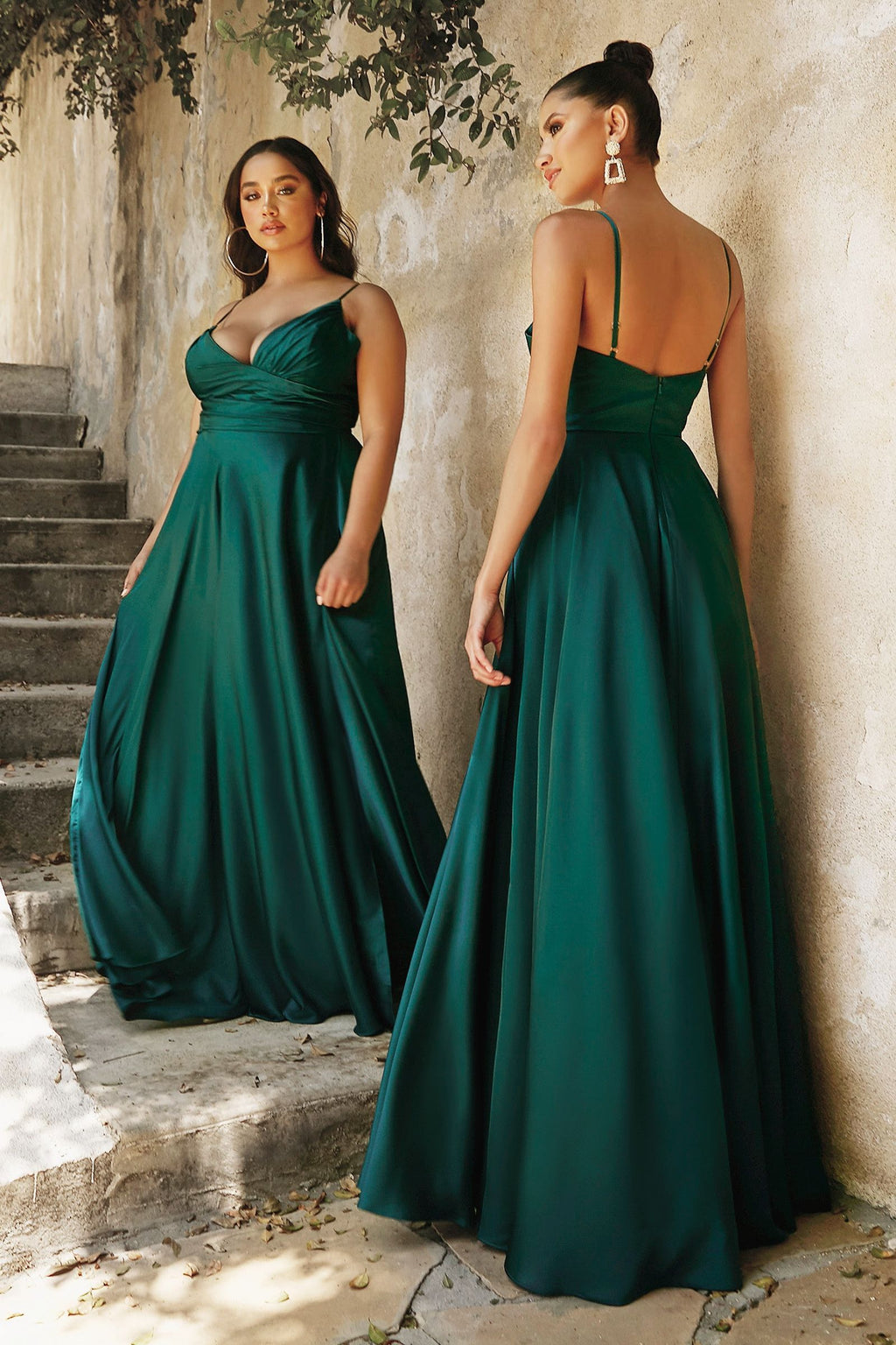 Sweetheart Neckline Soft Satin A-Line Curvy Fit Tux-USA