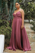 Sweetheart Neckline Soft Satin A-Line Curvy Fit Tux-USA