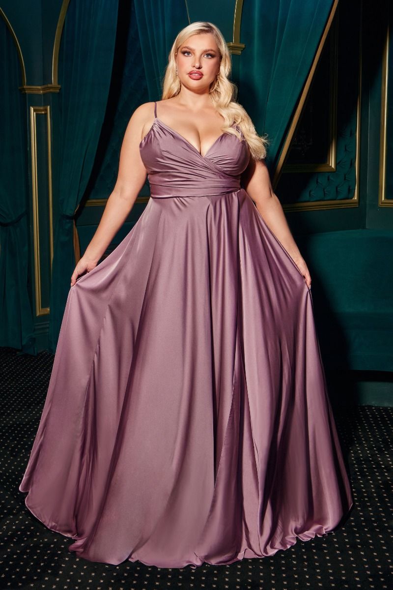 Sweetheart Neckline Soft Satin A-Line Curvy Fit Tux-USA