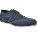 BRAVO Men Dress Shoe KING-3 Wingtip Oxford Shoe Blue Tux-USA