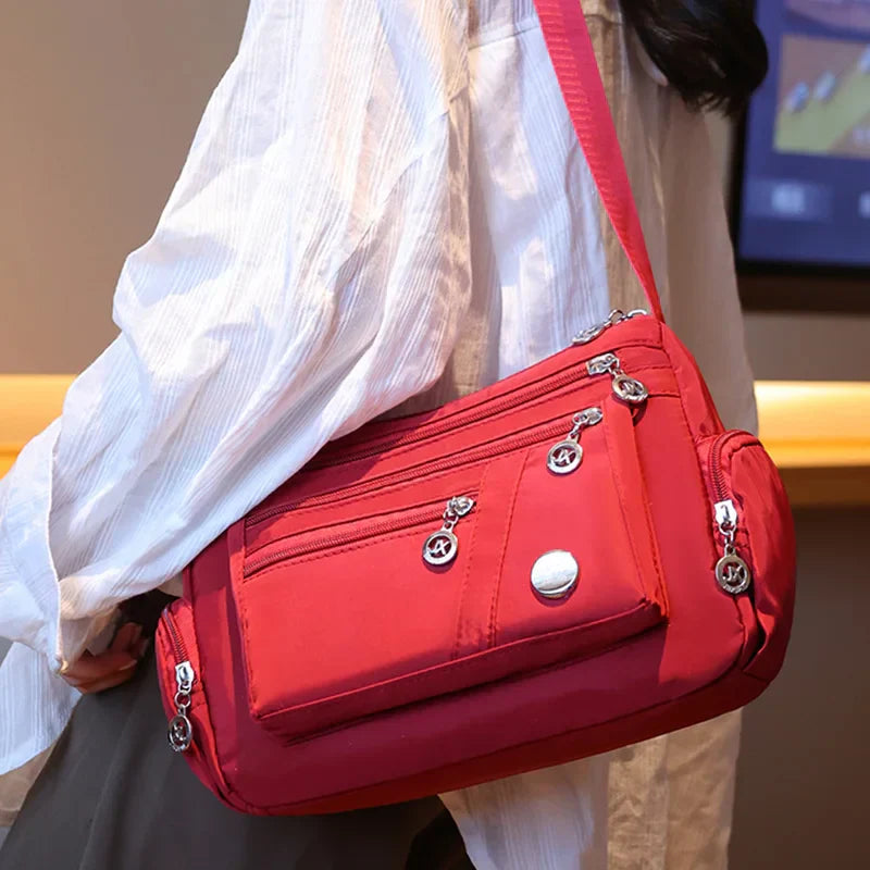 Ladies Handbag Crossbody Travel Bag (Red) OBA