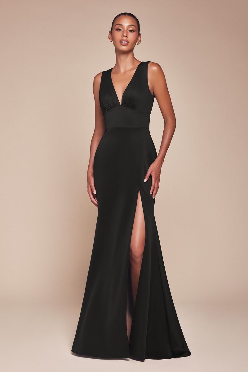 Fitted V-Neck Mermaid Dress Tux-USA