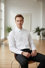 "Charles" White Spread Collar Tuxedo Shirt-2