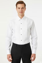 "Charles" White Spread Collar Tuxedo Shirt-3