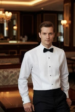 "David" White Wingtip Tuxedo Shirt Tux-USA