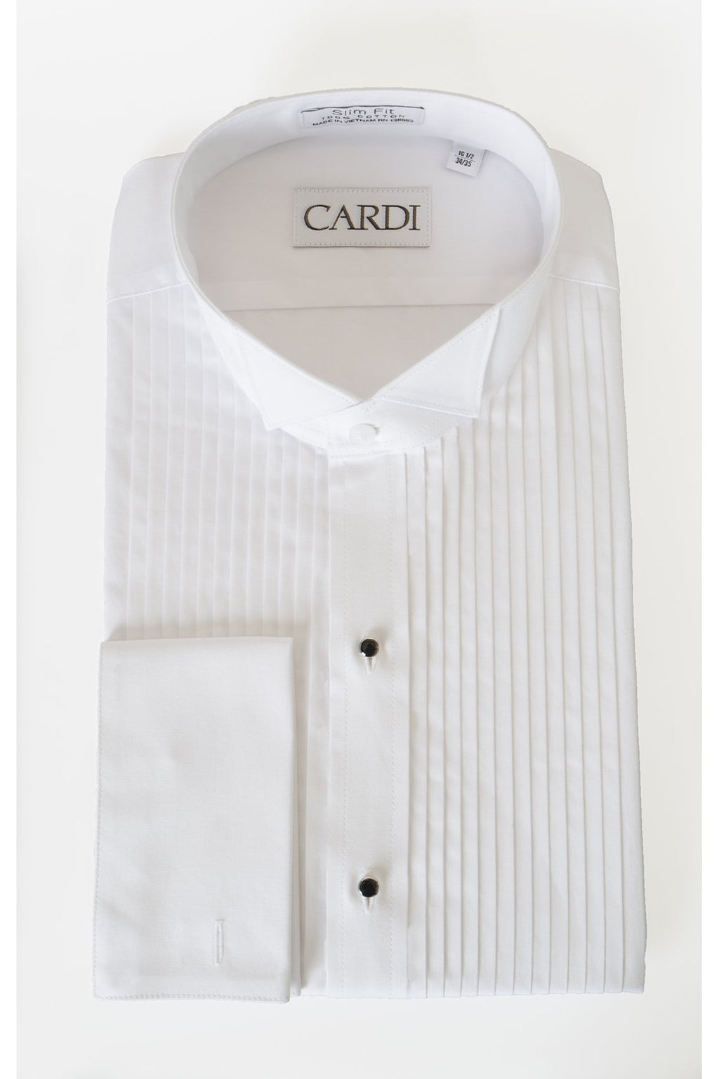 "David" White Wingtip Tuxedo Shirt Tux-USA