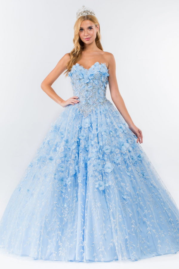 Sweetheart Neckline Beads and Jewel Embellished Bodice Quinceanera Dress w/ Mesh Cape Tux-USA